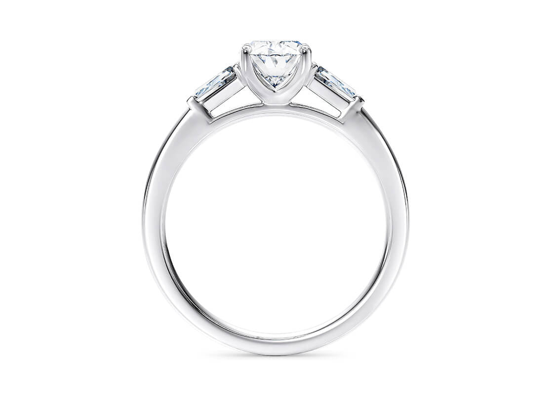 Alexandria Trilogy Platinum Oval Engagement Ring