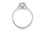 Oxford Diamond Band Platinum Heart Engagement Ring