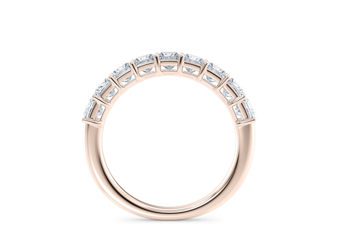 Regent Princess Half Rose Gold 18k Lab Grown Eternity Ring