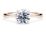 Starlight Solitaire Rose Gold 18k Round Engagement Ring