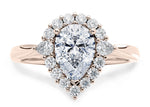 Hampstead Halo Rose Gold 18k Pear Engagement Ring