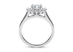 Edwardia Halo Platinum Round Engagement Ring