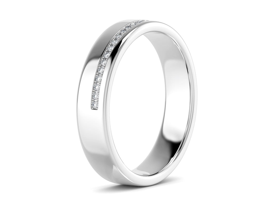 Andreas White Gold 18k Lab Grown Wedding Band