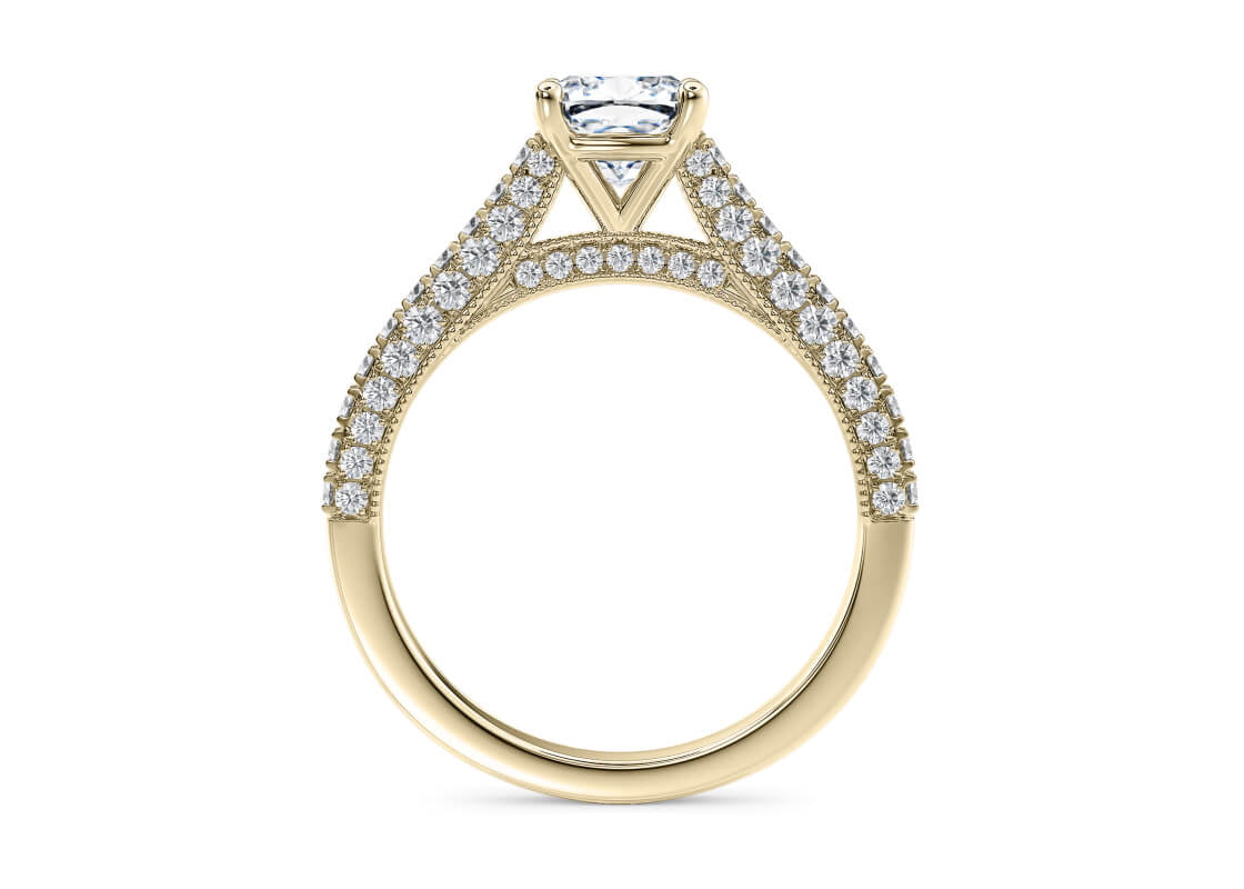 Bloomsbury Vintage Yellow Gold 18k Cushion Engagement Ring