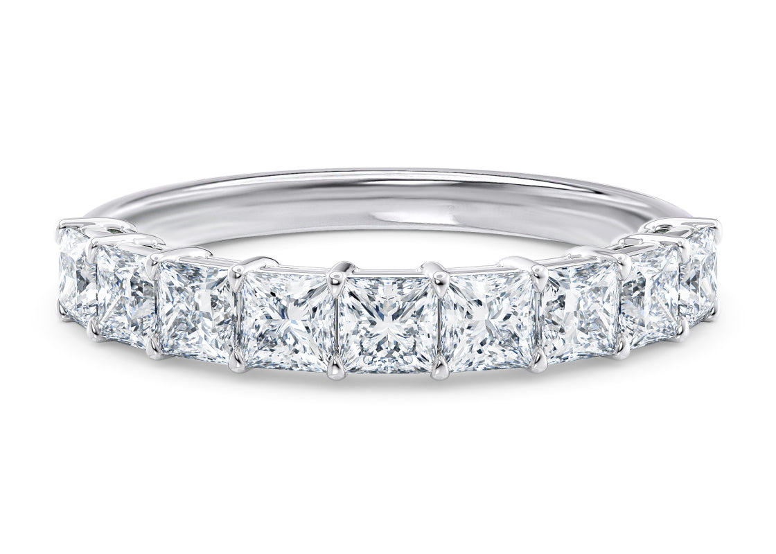 Regent Princess Half White Gold 18k Lab Grown Eternity Ring