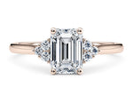 Rosa Vintage Rose Gold 18k Emerald Engagement Ring