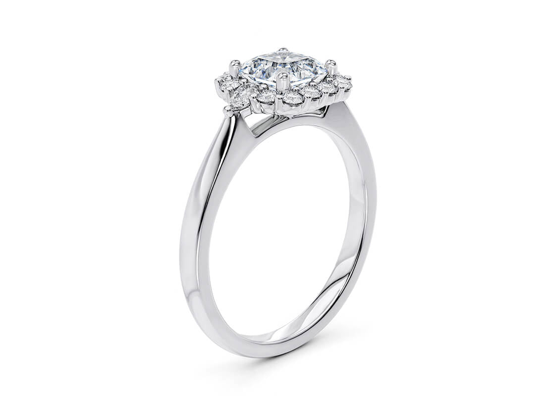 Hampstead Halo Platinum Asscher Engagement Ring