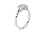 Hampstead Halo Platinum Asscher Engagement Ring