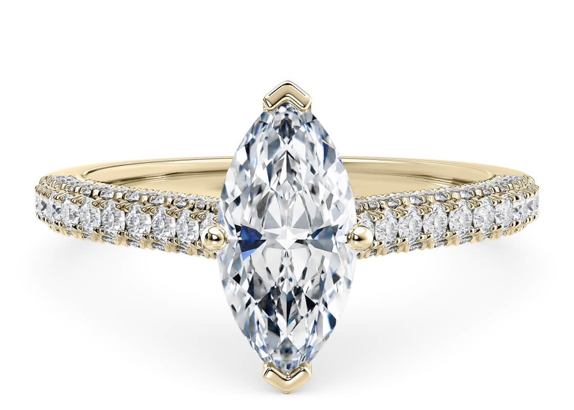Bloomsbury Vintage Yellow Gold 18k Marquise Engagement Ring