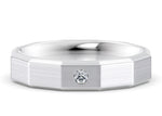 Atlas Brushed  White Gold 18k Wedding Band