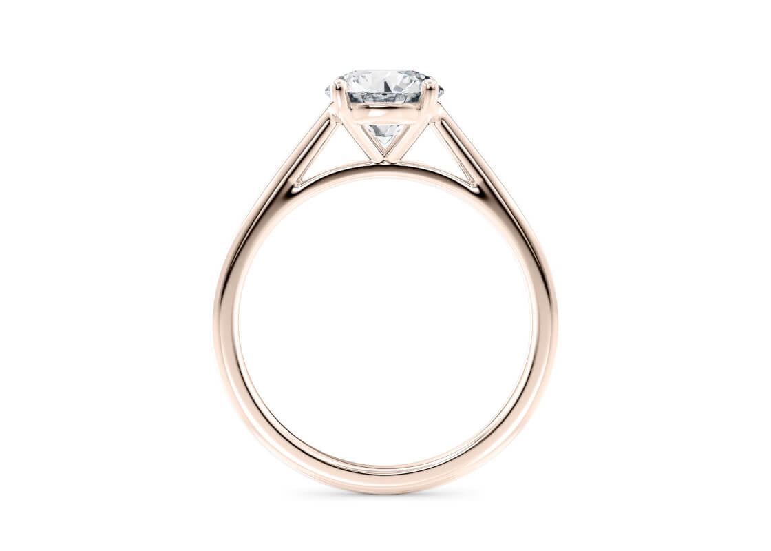 Estella Solitaire Rose Gold 18k Round Engagement Ring