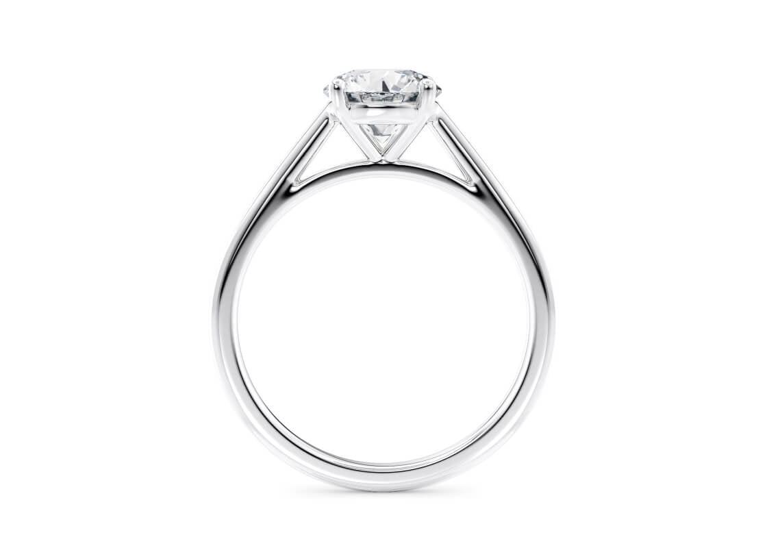 Estella Solitaire Platinum Round Engagement Ring