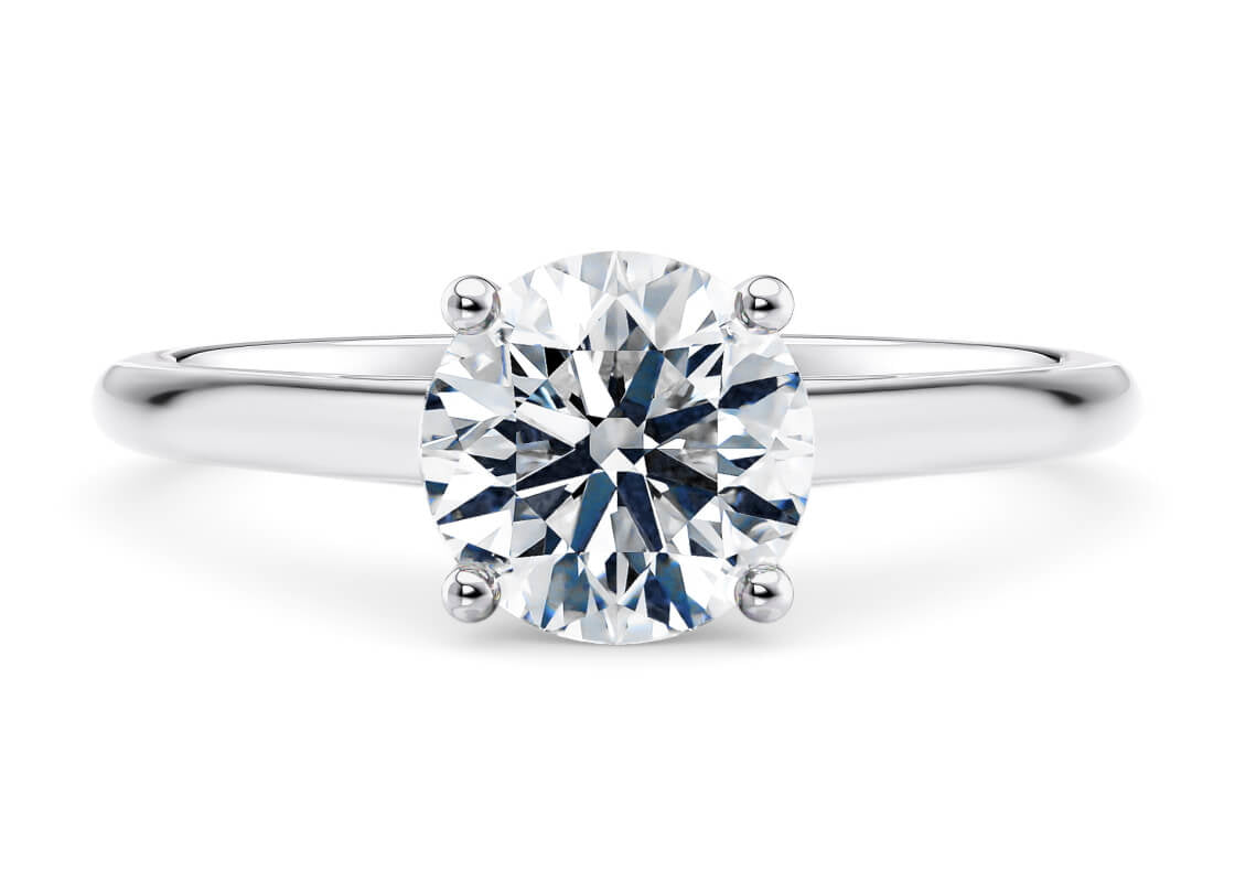 Estella Solitaire Platinum Round Engagement Ring