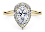 Esther Halo Yellow Gold 18k Pear Engagement Ring
