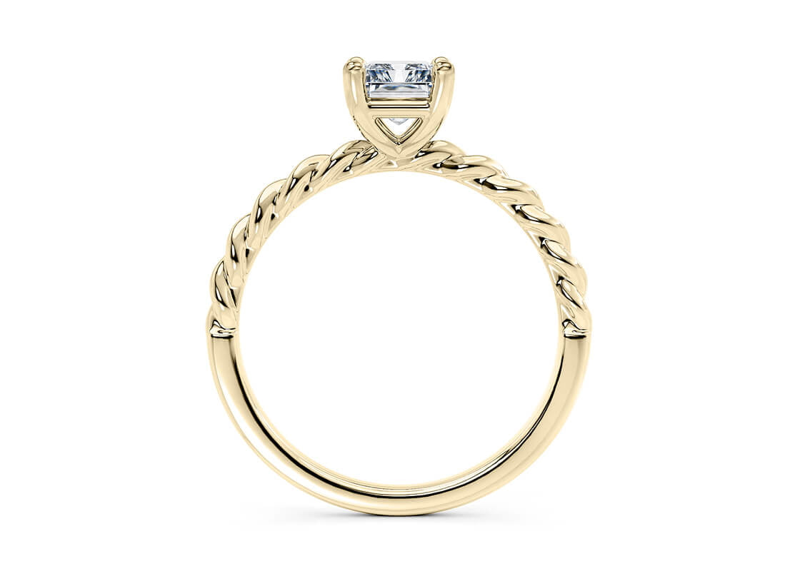 Ascot Solitaire Yellow Gold 18k Radiant Engagement Ring