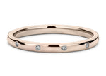 5 stones Rose Gold 18k Wedding Band