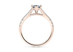 Oxford Diamond Band Rose Gold 18k Marquise Engagement Ring