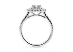 Berkeley Halo Platinum Radiant Engagement Ring