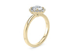 Esther Halo Yellow Gold 18k Round Engagement Ring
