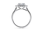 Berkeley Halo Platinum Princess Engagement Ring