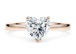 Delicacy Solitaire Rose Gold 18k Heart Engagement Ring