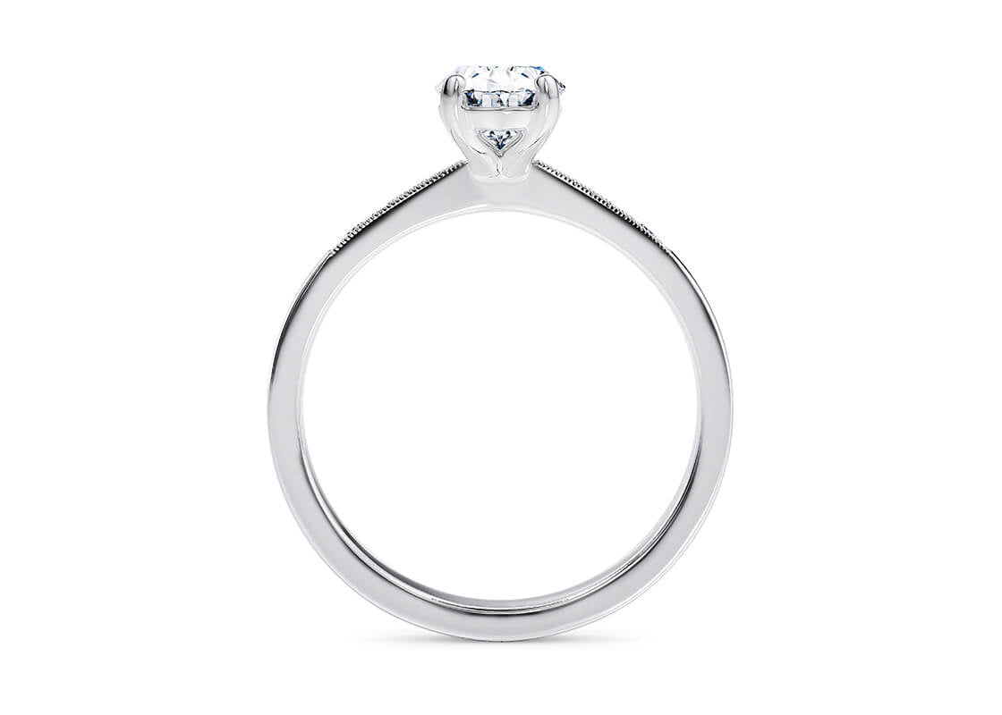 Delicacy Vintage Platinum Oval Engagement Ring