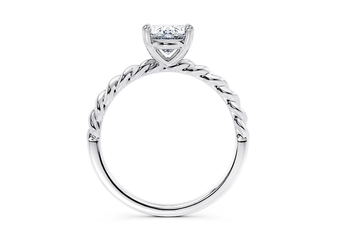 Ascot Solitaire Platinum Oval Engagement Ring