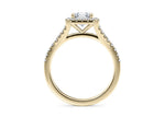 Battersea Halo Yellow Gold 18k Asscher Engagement Ring