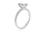 Aria Diamond Band Platinum Radiant Engagement Ring