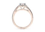 Kew Halo Rose Gold 18k Pear Engagement Ring