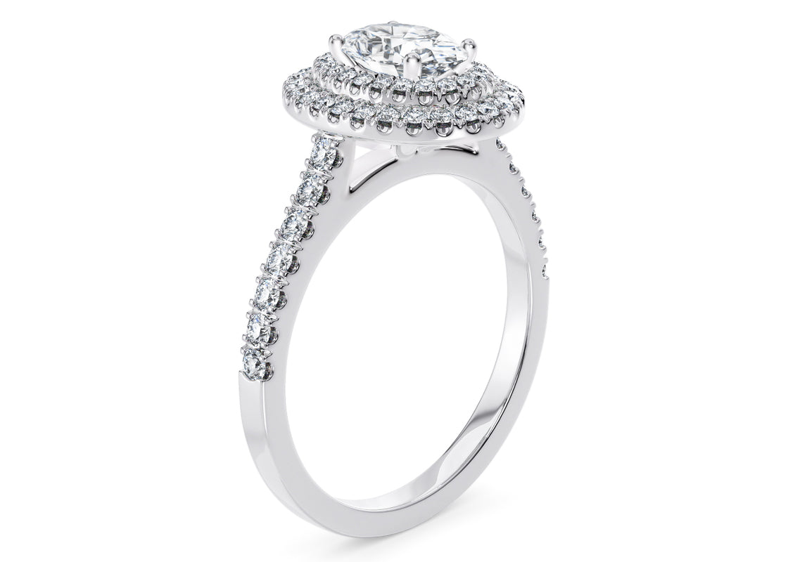 Empress Halo White Gold 18k Oval Engagement Ring