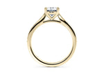 Victoria Diamond Band Yellow Gold 18k Oval Engagement Ring