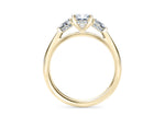 Florence Trilogy Yellow Gold 18k Radiant Engagement Ring