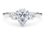Valencia Trilogy Platinum Pear Engagement Ring