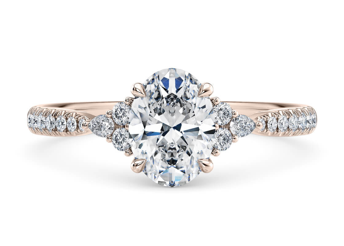 Gaia Vintage Rose Gold 18k Oval Engagement Ring