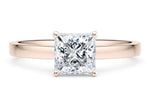 1477 Classic Solitaire Rose Gold 18k Princess Engagement Ring