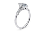 Jasmine Vintage Platinum Marquise Engagement Ring