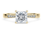 Delicacy Vintage Yellow Gold 18k Princess Engagement Ring
