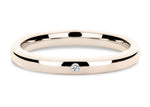 1 Stone Rose Gold 18k Wedding Band