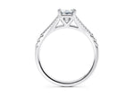 Oxford Diamond Band Platinum Emerald Engagement Ring