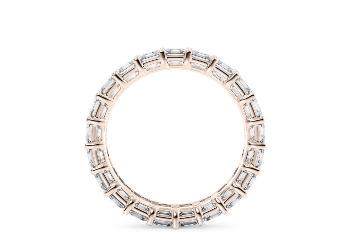 Regent Asscher Full Set Rose Gold 18k Lab Grown Eternity Ring