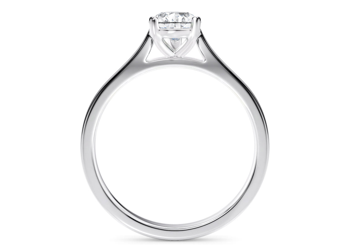 Contour Solitaire Platinum Pear Engagement Ring