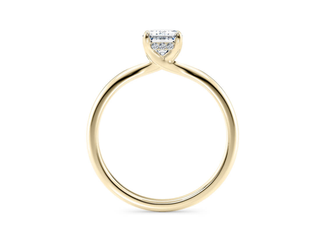 Paloma Solitaire Yellow Gold 18k Emerald Engagement Ring