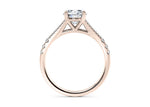 Oxford Diamond Band Rose Gold 18k Round Engagement Ring