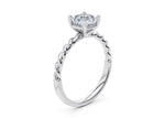 Ascot Solitaire Platinum Asscher Engagement Ring