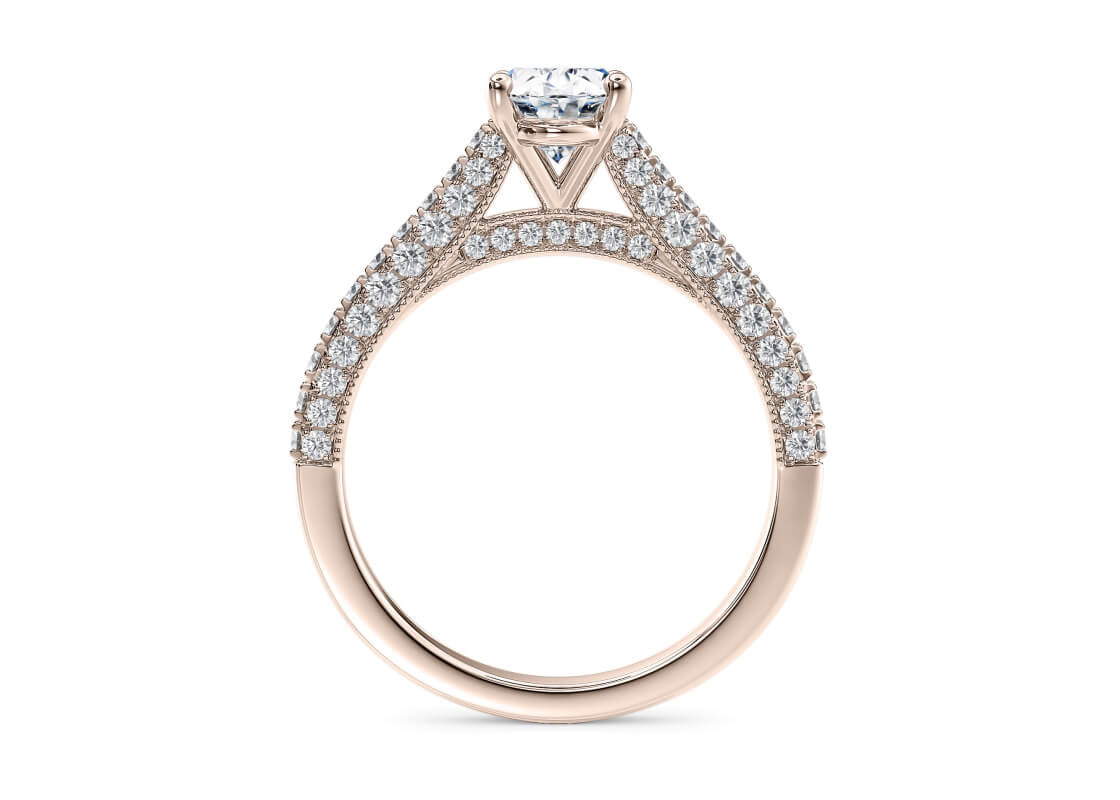 Bloomsbury Vintage Rose Gold 18k Oval Engagement Ring