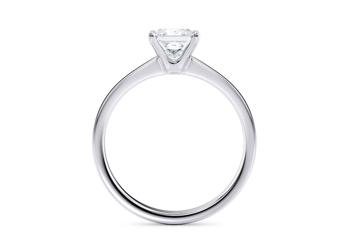 Delicacy Solitaire Platinum Princess Engagement Ring
