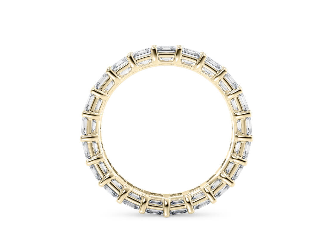 Regent Asscher Full Set Yellow Gold 18k Natural Eternity Ring