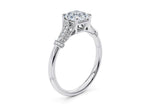 Jasmine Vintage Platinum Asscher Engagement Ring