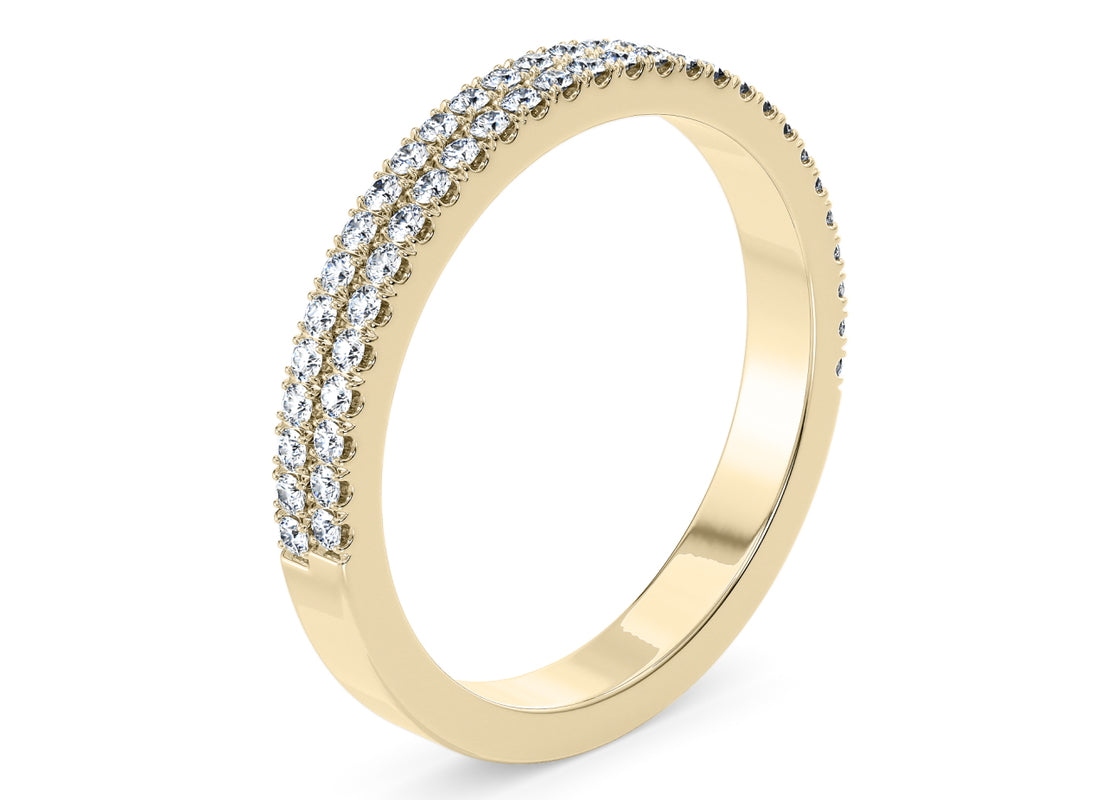 Grandessa Yellow Gold 18k Half Set Eternity Ring